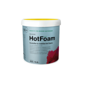 HotFöam – EMULSIFIER TO STABILIZE HOT FOAMS EMULSIFIER TO STABILIZE HOT FOAMS Hot foam stabiliser powder Thickener-emulsifier that stabilises hot whipped and siphon foams.