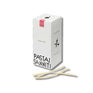 Authentic Italian Caserecce pasta from Pasta Sanniti. Bronze-die extruded